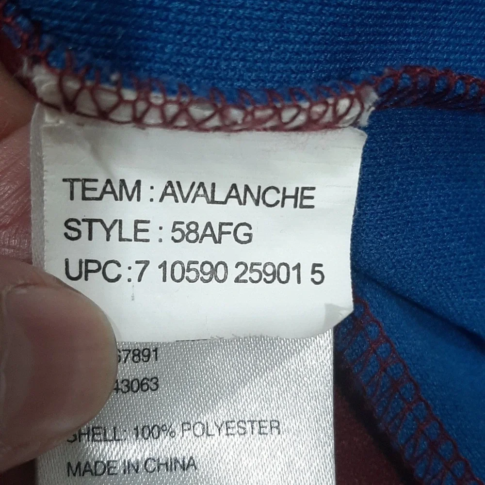 NHL Colorado Avalanche Practice Jersey Youth XL 14/16 Burgundy Blue Blank 58AFG